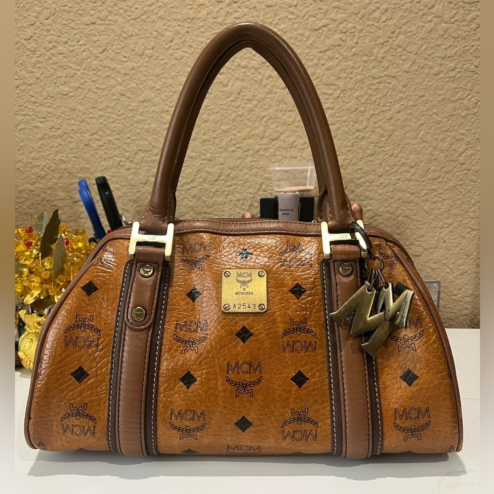 MCM COGNAC VISETOS VINTAGE HANDBAG